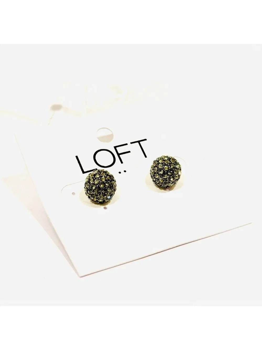 LOFT Sparkling Pave Stud Earrings NWT